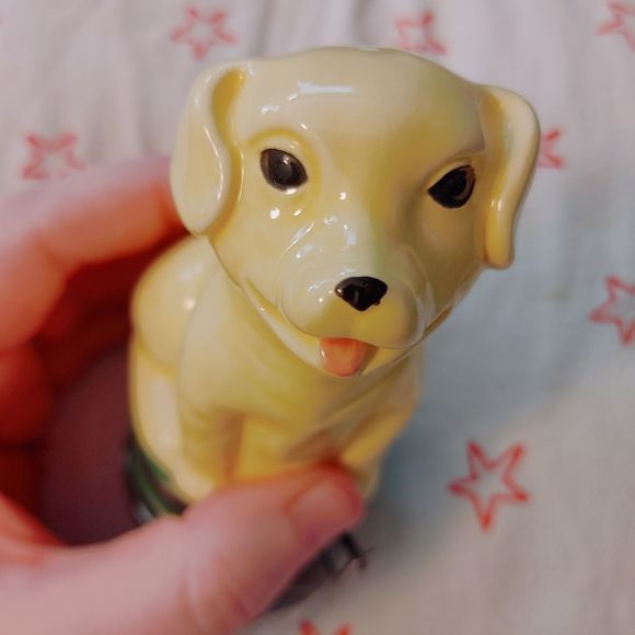 Ceramic Yellow Lab Storage Jar - Picture 2 of 5